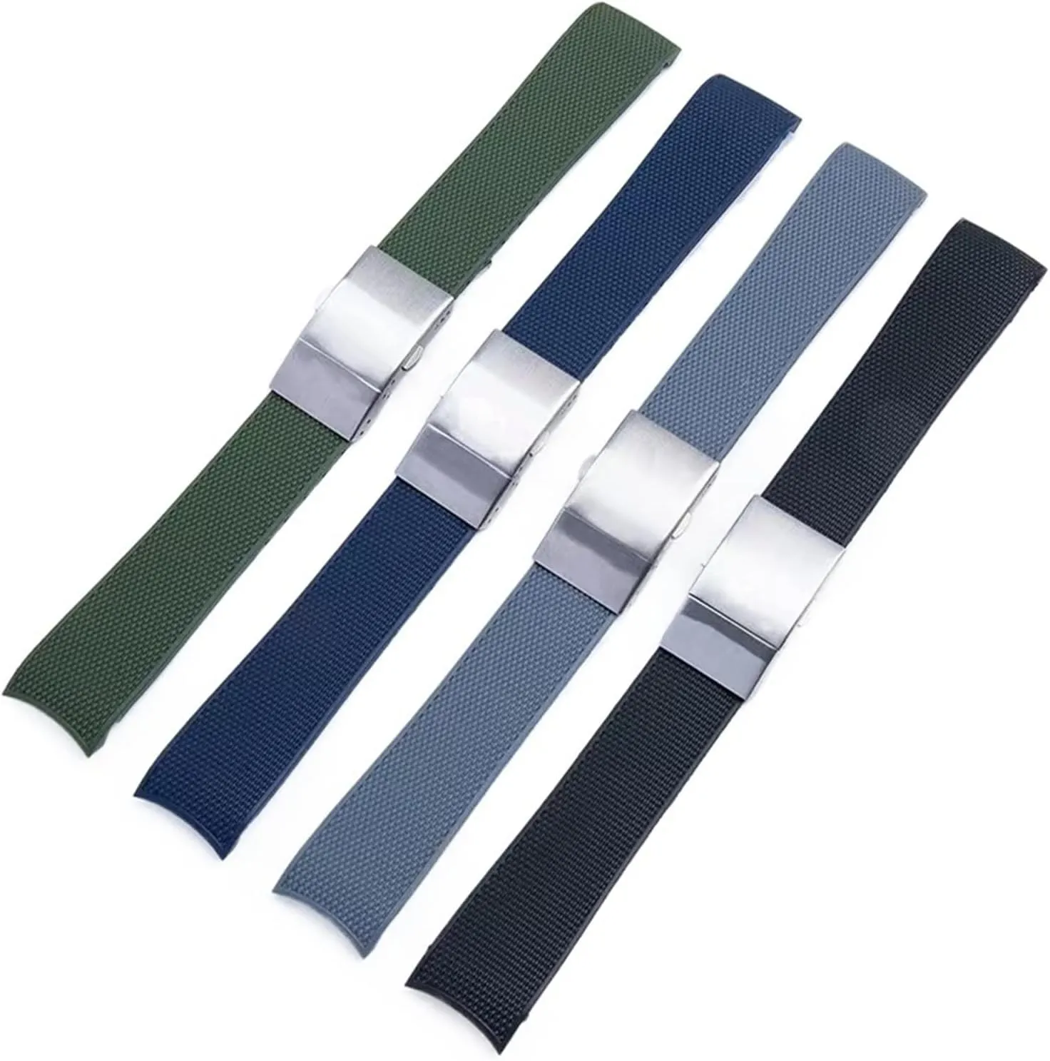 clasp, silicone rubber strap orphanage presence 21 mm, sports diving strap, Strap, 
