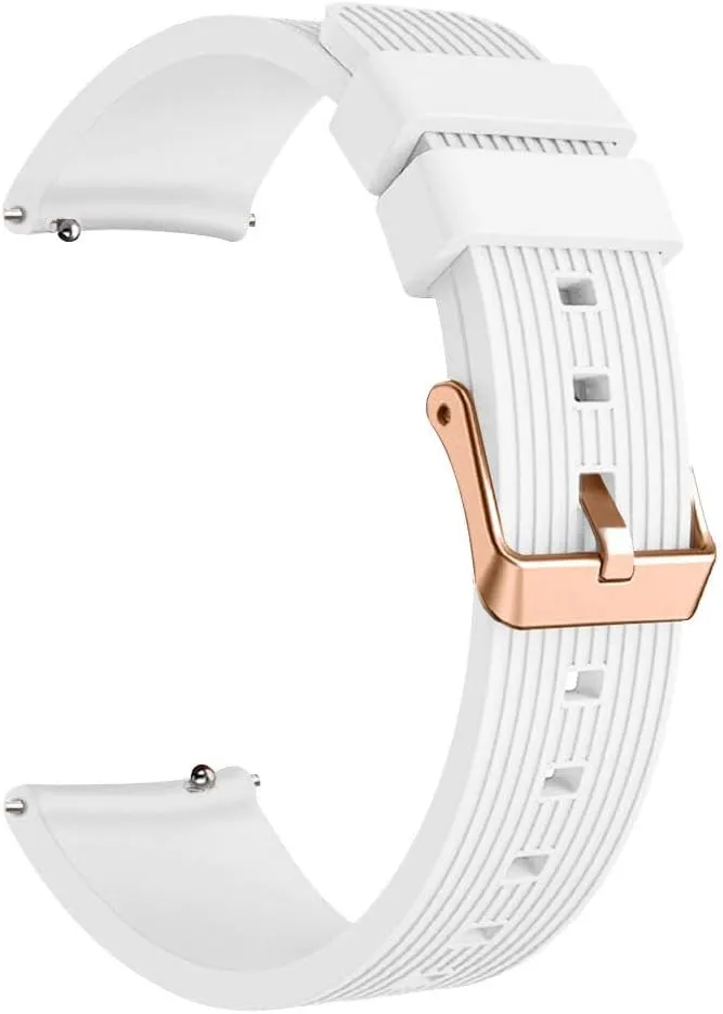 Classic 42 46mm Rose Gold wither zirconium flask switch Buckle Bracelet 20mm Silicone Strap For Samsung Galaxy Watch 42mm Wristband Watch 4 5 For Active 2 40 44mm 