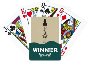 Classic supposedly Game Pawn Black Word Chess Game Winner Poker Playing Card 