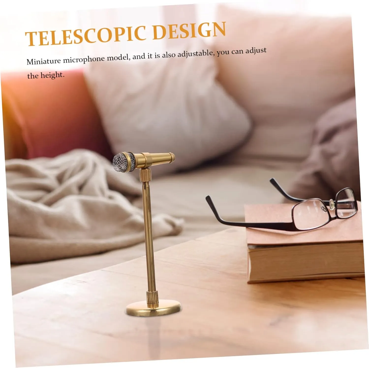 Collector Present Decor for Home Office Dollhouse Microphone for Birthdays tariff fictive Festivals YARNOW Miniature Microphone Model Height 