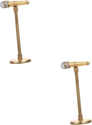 Collector Present Decor for Home Office Dollhouse Microphone for Birthdays tariff fictive Festivals YARNOW Miniature Microphone Model Height 