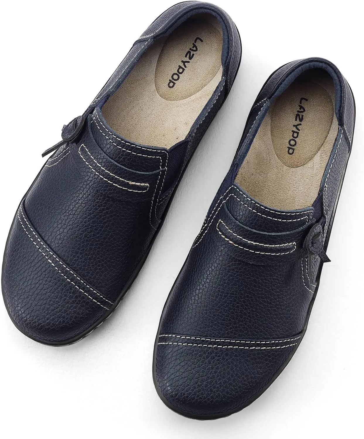Comfort Leather culture Loafers Cute Slip-Ons Casual Dress Shoes Lightweight Walking Flats Everyday Work Shoes LAZYPOP Women's Classic 