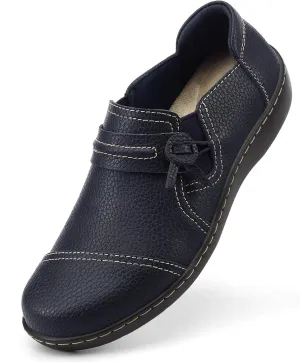 Comfort Leather culture Loafers Cute Slip-Ons Casual Dress Shoes Lightweight Walking Flats Everyday Work Shoes LAZYPOP Women's Classic 