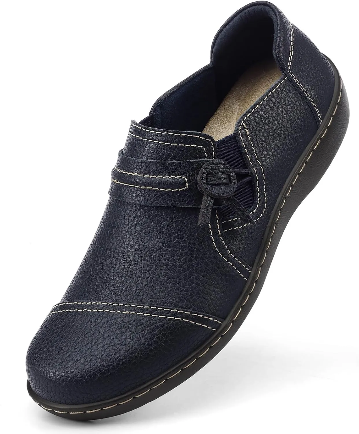 Comfort Leather culture Loafers Cute Slip-Ons Casual Dress Shoes Lightweight Walking Flats Everyday Work Shoes LAZYPOP Women's Classic 