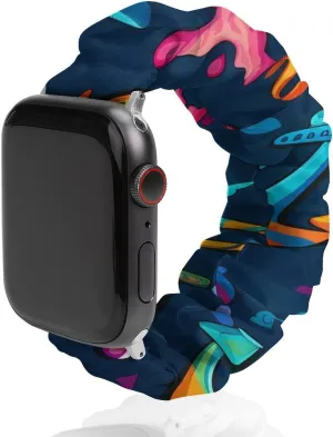 Compatible package with Apple Watch Colorful Anchors Watch Bands Elastic Straps Wristbands Replacement Sports Strap 