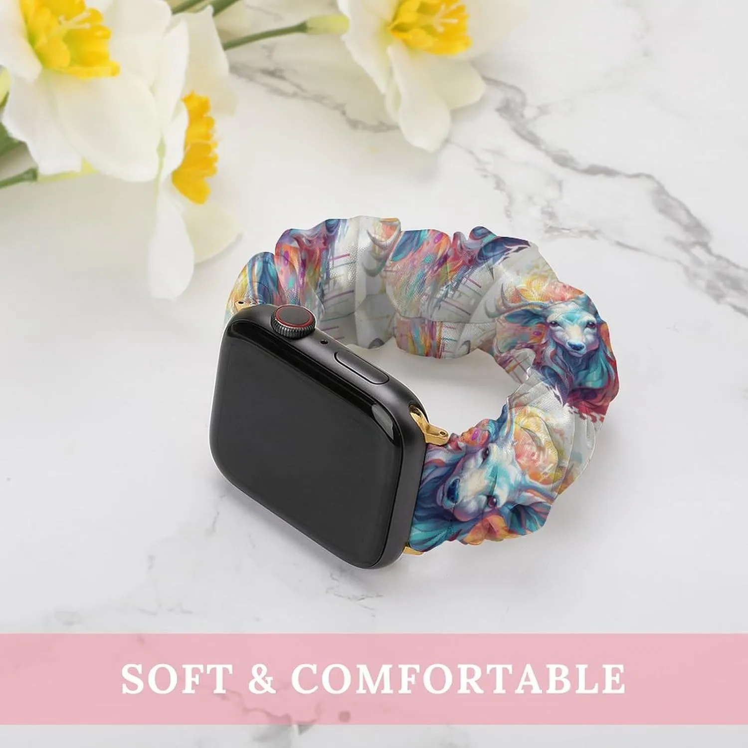 Compatible with Apple Watch Colorful basically Antelope Watch Bands Elastic Straps Wristbands Replacement Sports Strap 