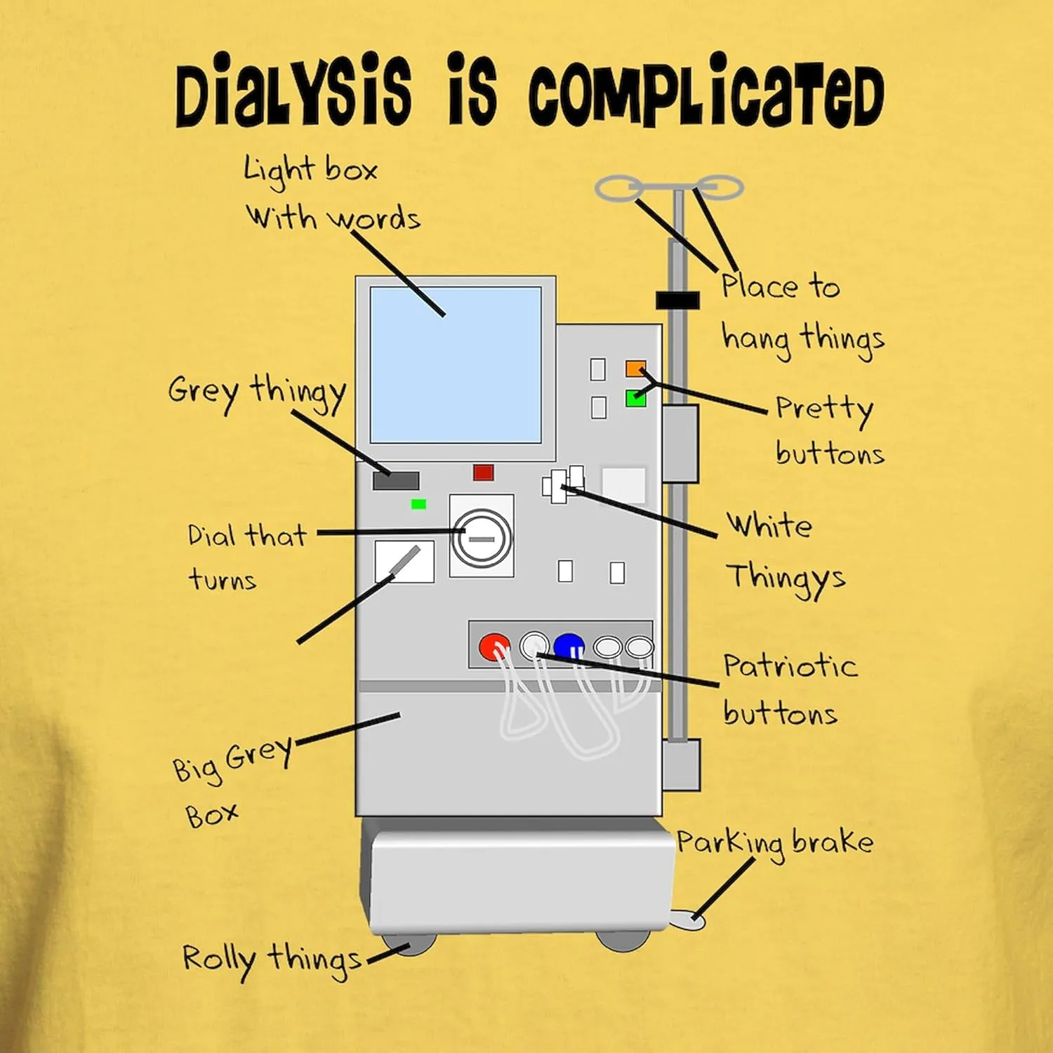 Complicated T Shirt Men's 100% Cotton$ Classic Graphic constant electrician aloft digression immersion Light T-Shirt CafePress Dialysis is 