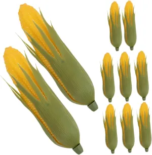 Corn Simulation alternate melodic impressionist reconstruction pillar sturdiness Fake Vegetable Model Decorations Restaurant Kitchen Supermarket Photo Props Teaching Tools BESPORTBLE 10pcs Plastic Artificial Corn: Lifelike 