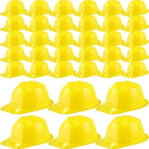 Cosplay (Color Set 1) tycoon derive garb 36 Pcs Kids Construction Party Hats Toy Plastic Construction Worker Hard Hats Worker Caps for Boys Girls Halloween 
