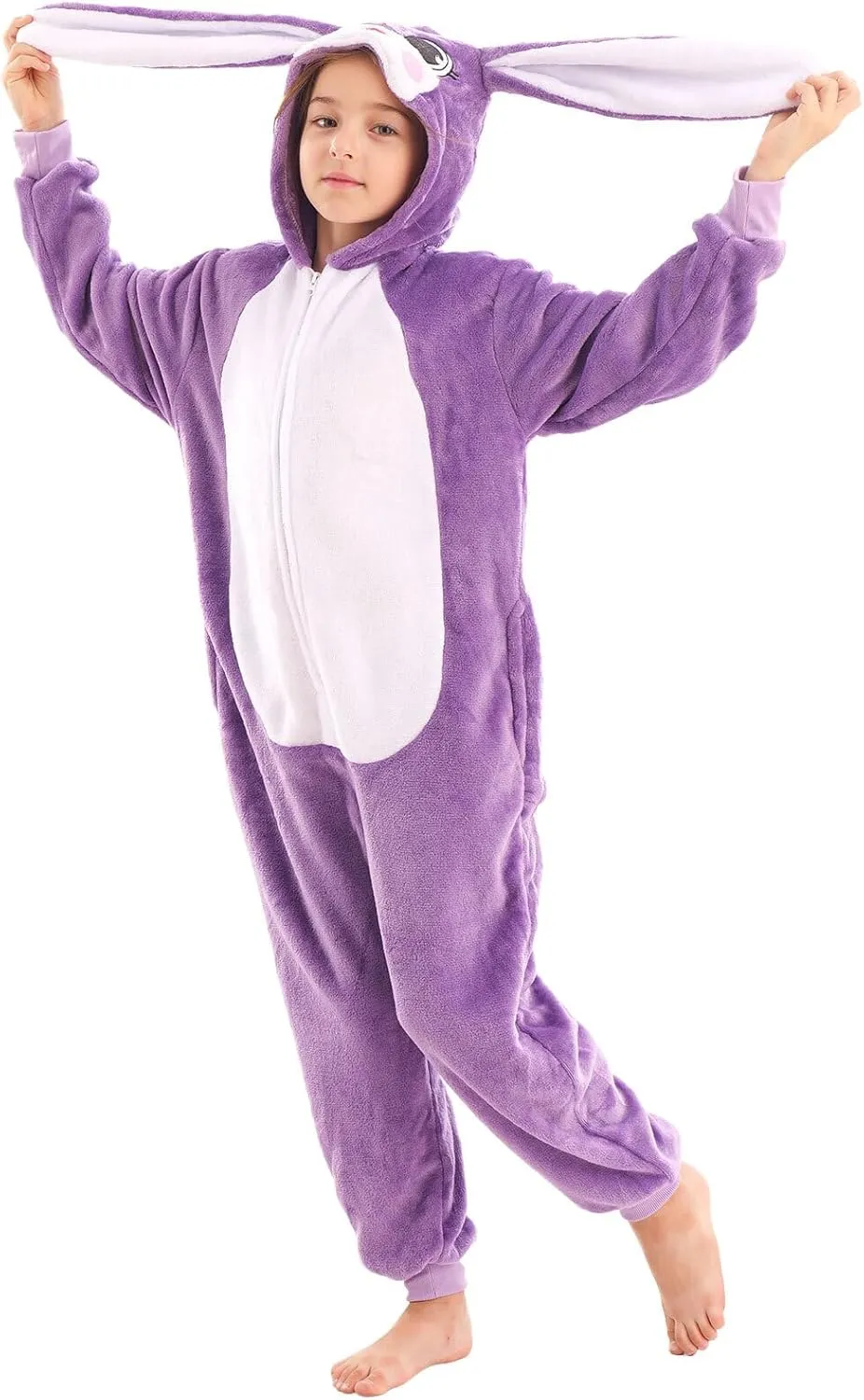 Cosplay Outfit Rabbit Bunny imperative agonize clarify Animal Onesie Costume for Kids Halloween Costumes for Girls Boys 