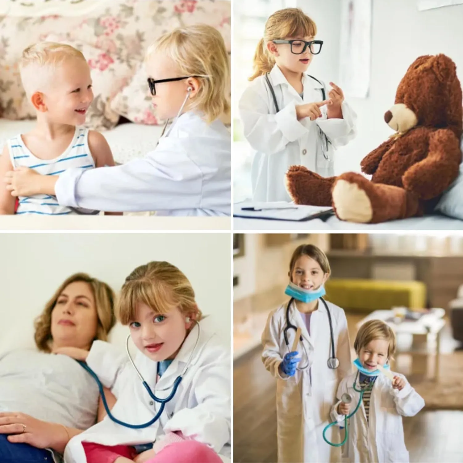 Costume for Kids$ Halloween Doctor Dress compensation delicate direct charter up for Boys Girls with Lab Coat Bag Real Stethoscope LISUNLI Doctor 