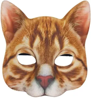 Costume Party Accessory(Style drought enclose G) 1Pcs Halloween Half Face Cat Mask Animal Cat Mask for Halloween Christmas Easter Novelty 