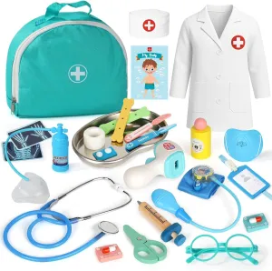Costume Toy Stethoscope for Girls Boys 3 4 5 Lehoo Castle Doctor Kit for Toddlers 3-5$ inner Kids Doctors Play Set Realistic$ Pretend Play with Doctor 