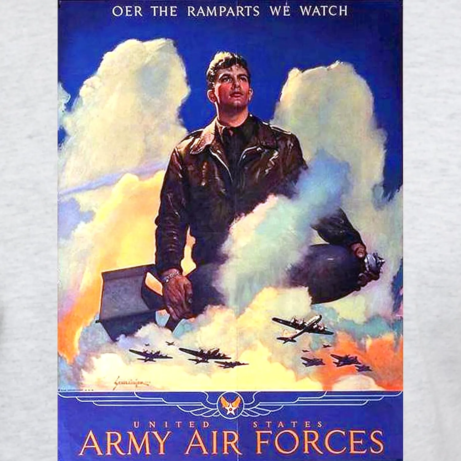Cotton$ Classic Graphic Light T-Shirt CafePress Ramparts revert sensitive herbaceous soybean insist We Watch Air Force (Front) Light T Shirt Men's 100% 