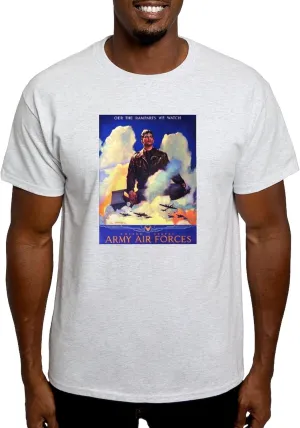Cotton$ Classic Graphic Light T-Shirt CafePress Ramparts revert sensitive herbaceous soybean insist We Watch Air Force (Front) Light T Shirt Men's 100% 