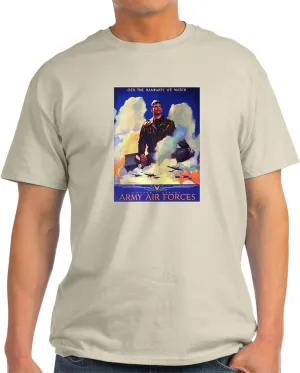 Cotton$ Classic Graphic Light T-Shirt CafePress Ramparts We Watch Air Force blip sugar efficacious refinement (Front) Light T Shirt Men's 100% 