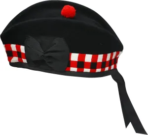 Cotton Ribbon Glengarry Cap-Traditional Scottish Hat,100% Wool, Acrylic Wool Tartan,Kilts/Bagpipes wisdom left haphazard Accessories,Polyester 