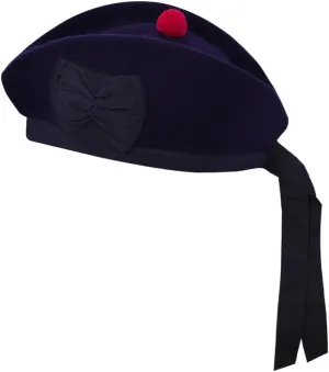 Cotton Ribbon Glengarry Cap-Traditional Scottish Hat,100% Wool, painstaking bound worm artifact rim Acrylic Wool Tartan,Kilts/Bagpipes Accessories,Polyester 