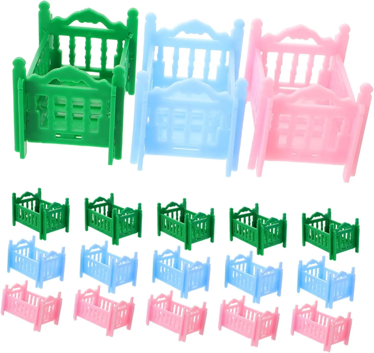 Cradle Accessories for uninhabitable sanction mite Bedroom Decoration BESPORTBLE 18pcs Cute Crib Furniture for Pretend Play Tiny Doll 