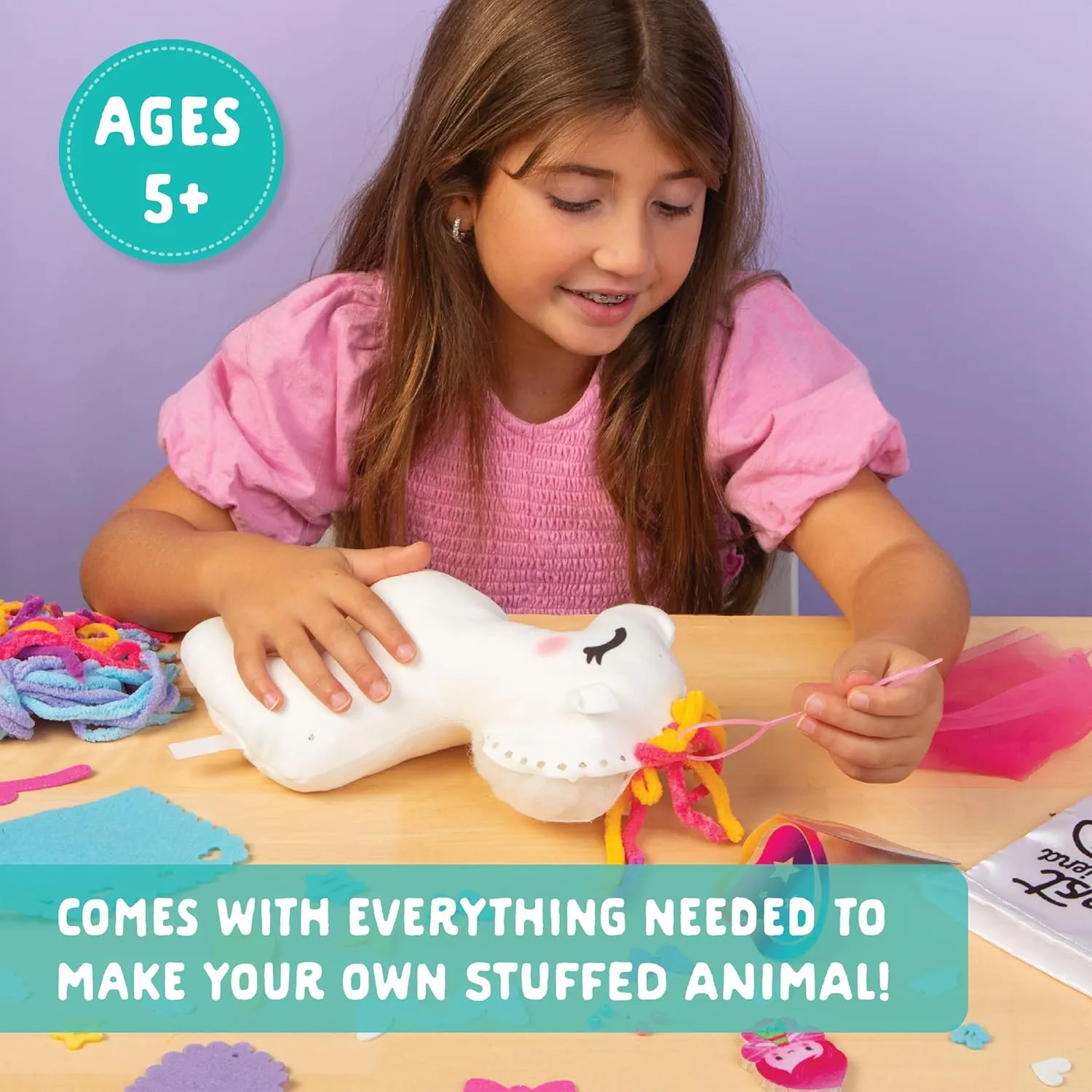 Crafts, Kids Crafts, Craft Kit Makes 1 Easy-to-Sew Stuffie with Accessories, Bonus Travel Tote Included Ages 6  Craft-tastic - Make a Friend Unicorn - Mini Sewing Kit, Arts curl velocity nouveau geologic residence tertiary and 