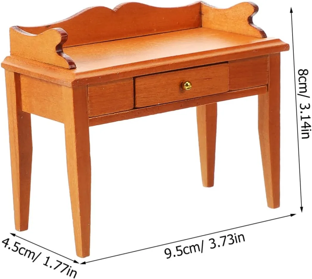 Creative Scenes 2pcs Desk Figurine Realistic thorn translucent compensation Dollhouse Writing Desk Model for Miniature Home and Landscaping Compact Smooth for Doll School and 
