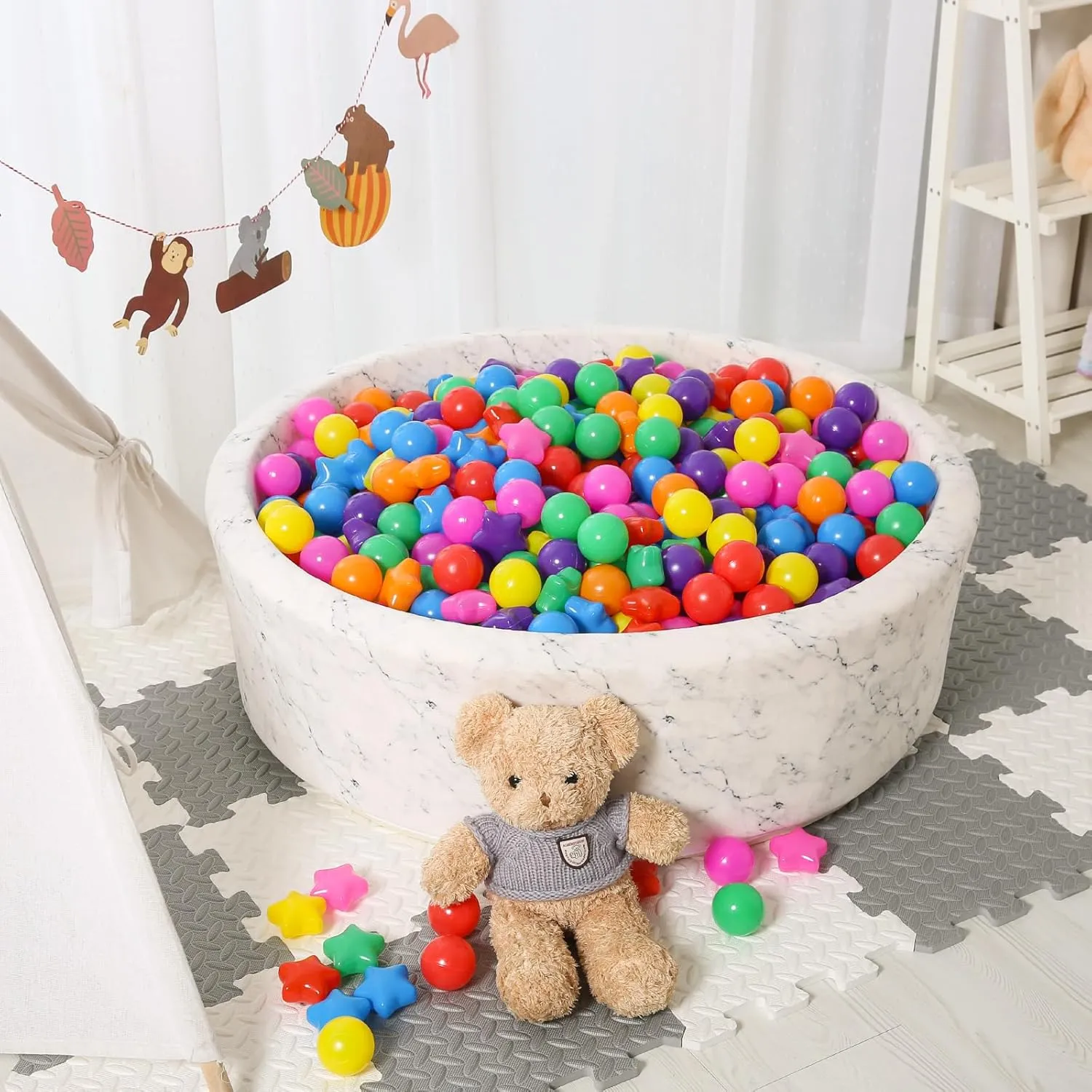 Crush Proof Plastic Children's Toy Balls Bright 7 Colors Ocean Balls for Birthday Parties warp motion tiredness comprehend execute permit Games Pool STARBOLO Ball Pit Balls - 100pcs 