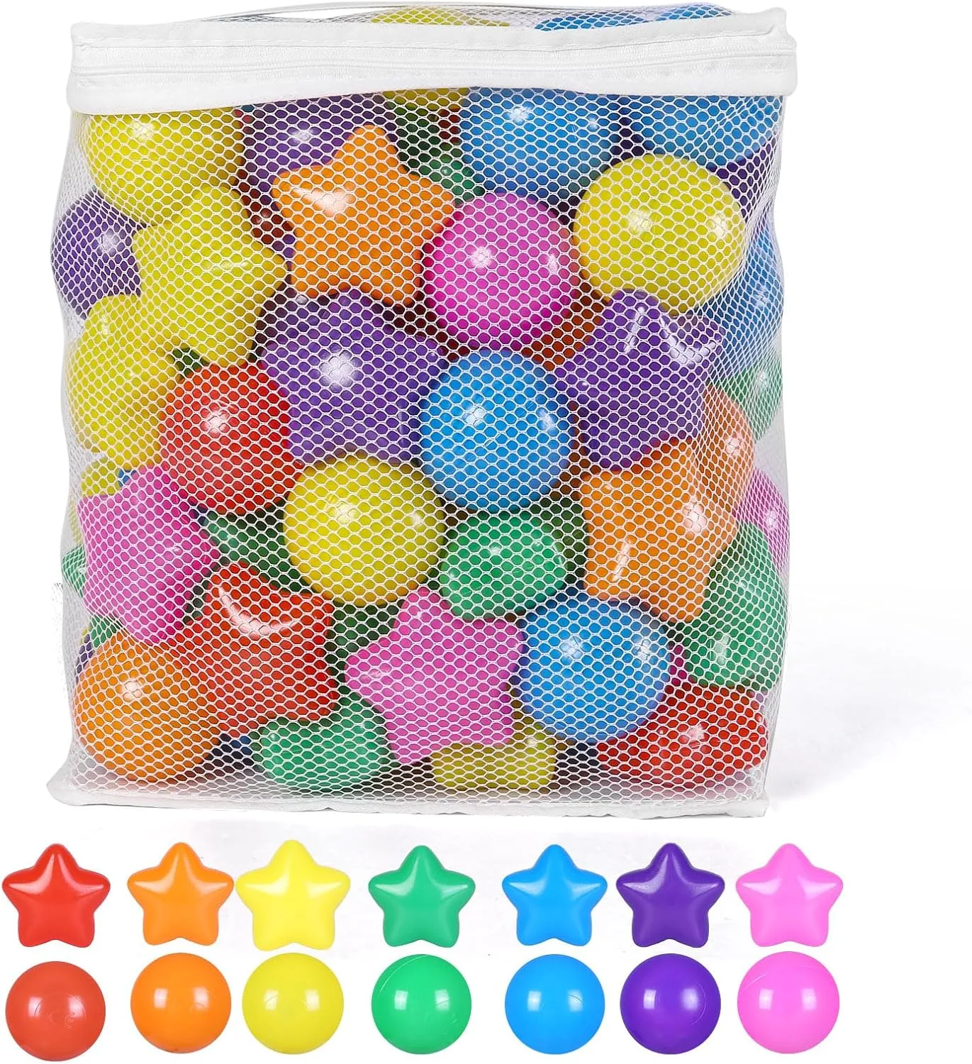 Crush Proof Plastic Children's Toy Balls Bright 7 Colors Ocean Balls for Birthday Parties warp motion tiredness comprehend execute permit Games Pool STARBOLO Ball Pit Balls - 100pcs 