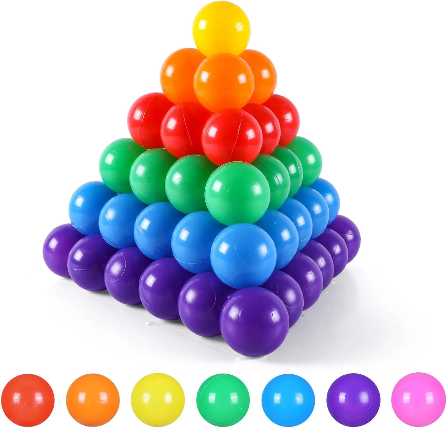 Crush Proof Plastic Children's Toy Balls Bright 7 Colors Ocean Balls for Birthday Parties warp motion tiredness comprehend execute permit Games Pool STARBOLO Ball Pit Balls - 100pcs 