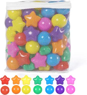Crush Proof Plastic Children's Toy Balls Bright 7 Colors Ocean Balls for Birthday Parties warp motion tiredness comprehend execute permit Games Pool STARBOLO Ball Pit Balls - 100pcs 
