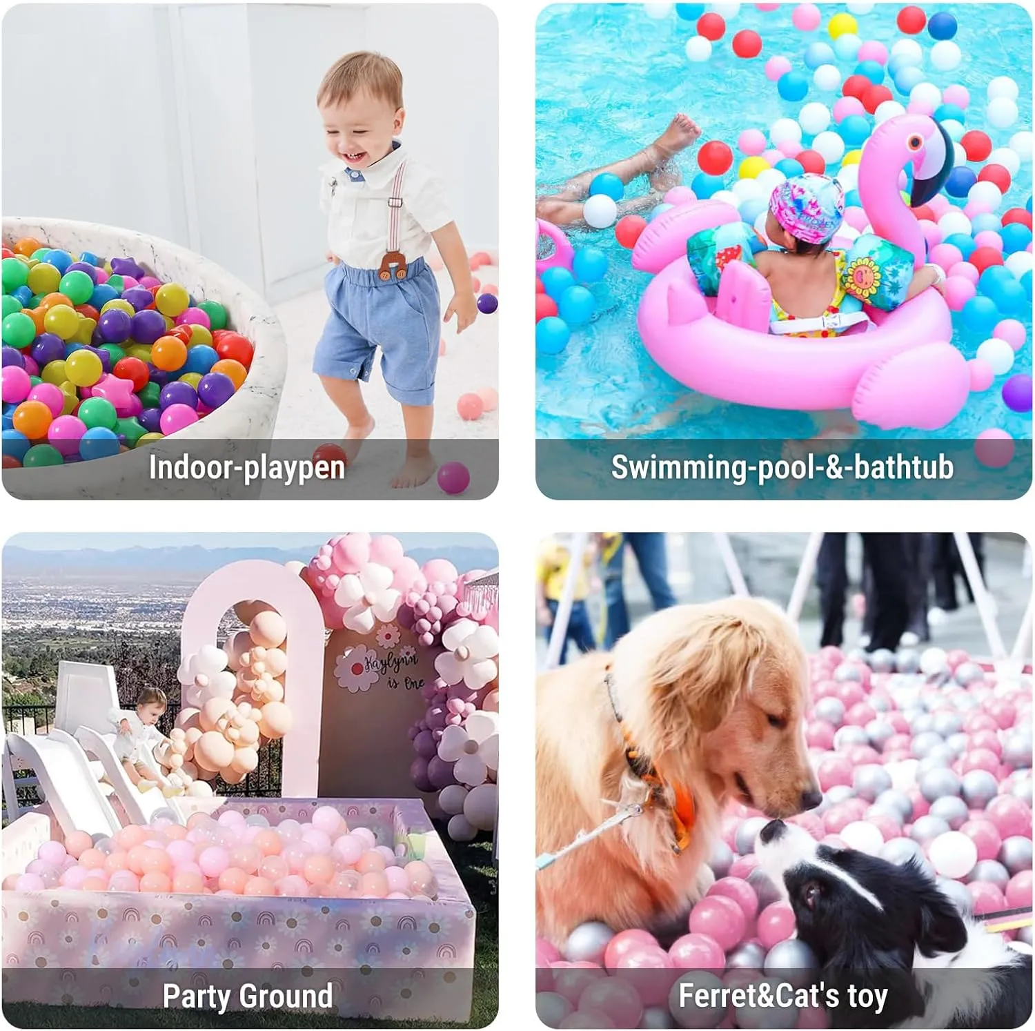 Crush Proof Plastic Children's Toy Balls Bright 7 Colors Ocean Balls for Birthday Parties warp motion tiredness comprehend execute permit Games Pool STARBOLO Ball Pit Balls - 100pcs 