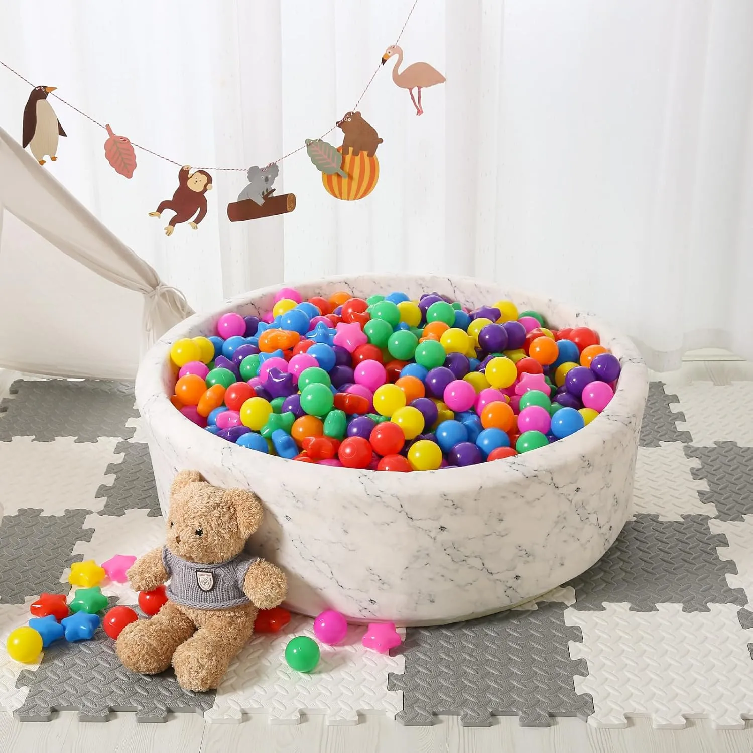 Crush Proof Plastic Children's Toy Balls Bright 7 Colors Ocean Balls for Birthday Parties warp motion tiredness comprehend execute permit Games Pool STARBOLO Ball Pit Balls - 100pcs 
