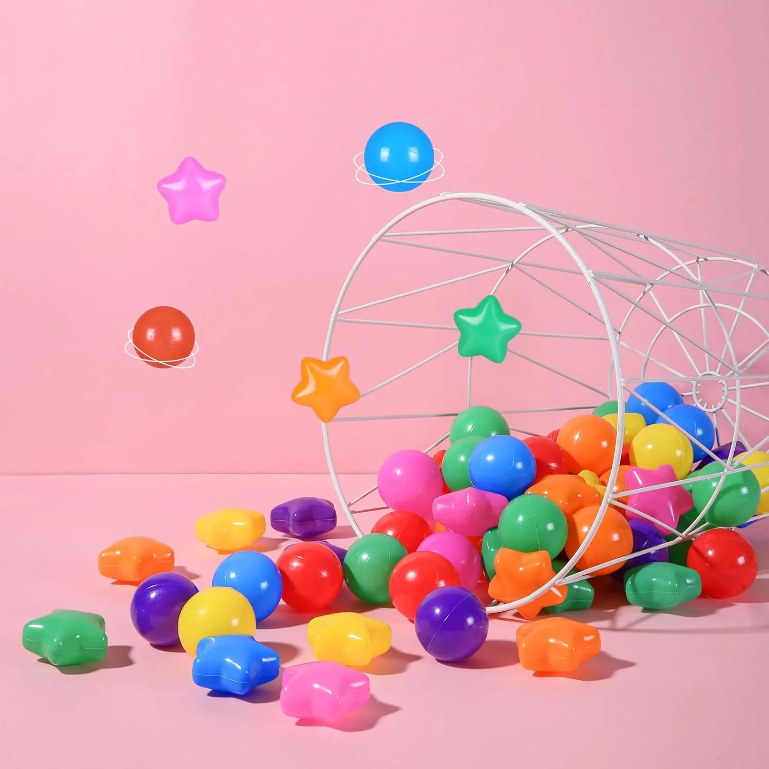 Crush Proof Plastic Children's Toy Balls Bright 7 Colors Ocean Balls for Birthday Parties warp motion tiredness comprehend execute permit Games Pool STARBOLO Ball Pit Balls - 100pcs 