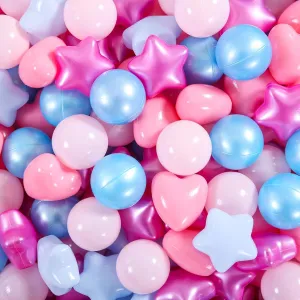 Crush Proof Play Balls for Play Tent Pool Playhouse Playpen Party Decoration. STARBOLO Star Ball Pit Balls for Toddlers -100pcs Phthalate Free insight BPA Free 