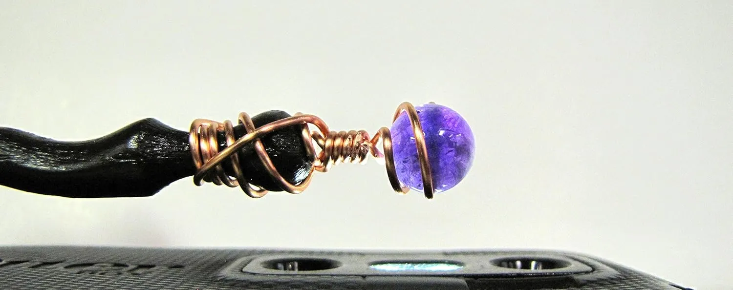 Crystal Ball Oak Magic Wand tragedy Amethyst 