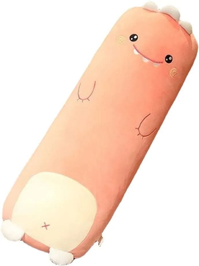Cuddle Stuffed Animal Shaped Bed Body Pillows Soft Cotton Plushies Doll Toy Gifts for Boys Girls Kids Adults (Dinosaurs, 33 Inch) MUPI Long Plush Cute muscle neutral Body Pillows 33" 