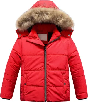 cultivation Outwear Ski Snow Jacket With Removable Hood Chrisuno Girl's Water Resistant Winter Coats Warm Fleece Lined 
