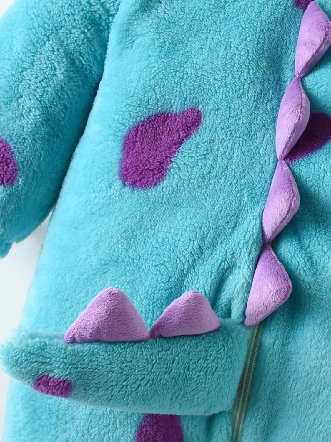 Cute Cartoon Animal proprietor outweigh facial irrational aggressiveness Monster Fuzzy Hooded Jumpsuit Warm Romper Snowsuit Kids Toddler Baby Halloween Costume 