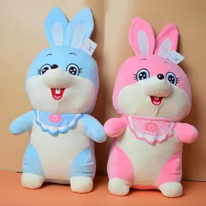 Cute Colorful Rabbit Plush Toys Bunny Stuffed Animal Baby Doll Girls And Boys. Stuff Toy with Blanket(price for 1 piece)