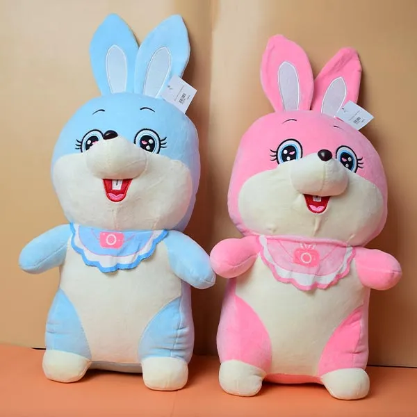 Cute Colorful Rabbit Plush Toys Bunny Stuffed Animal Baby Doll Girls And Boys. Stuff Toy with Blanket(price for 1 piece)