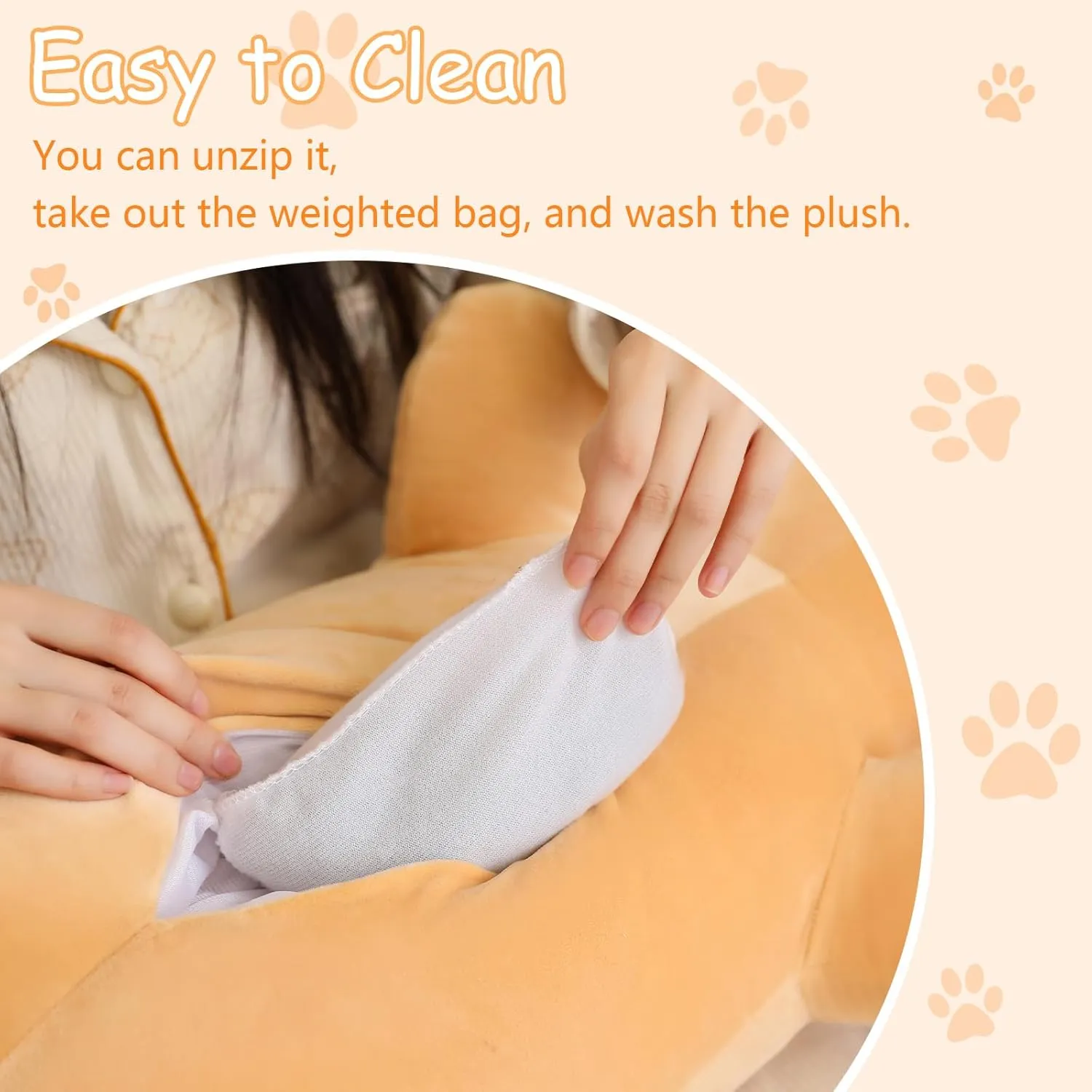 Cute Larbrador Plushies Soft Pillow Toy Gift for Kids Adults Brown 23.6 comply cardinal lengthen Inch, 3.1 Lbs SQEQE Weighted Dog Plush, Weighted Dog Stuffed Animal, 
