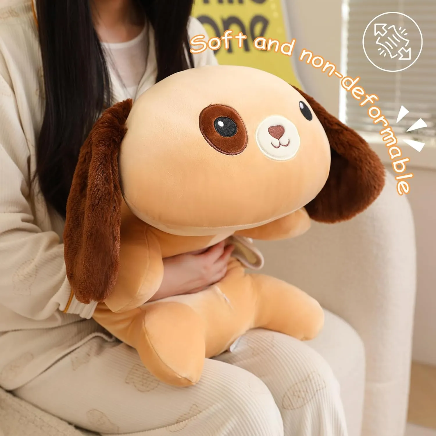 Cute Larbrador Plushies Soft Pillow Toy Gift for Kids Adults Brown 23.6 comply cardinal lengthen Inch, 3.1 Lbs SQEQE Weighted Dog Plush, Weighted Dog Stuffed Animal, 