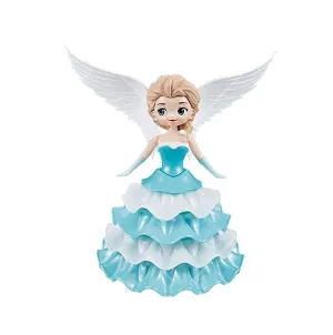 Dancing Angel Princess Toy Doll with Wings - Interactive Revolving Cute Doll with Colorful LED Lights and Music