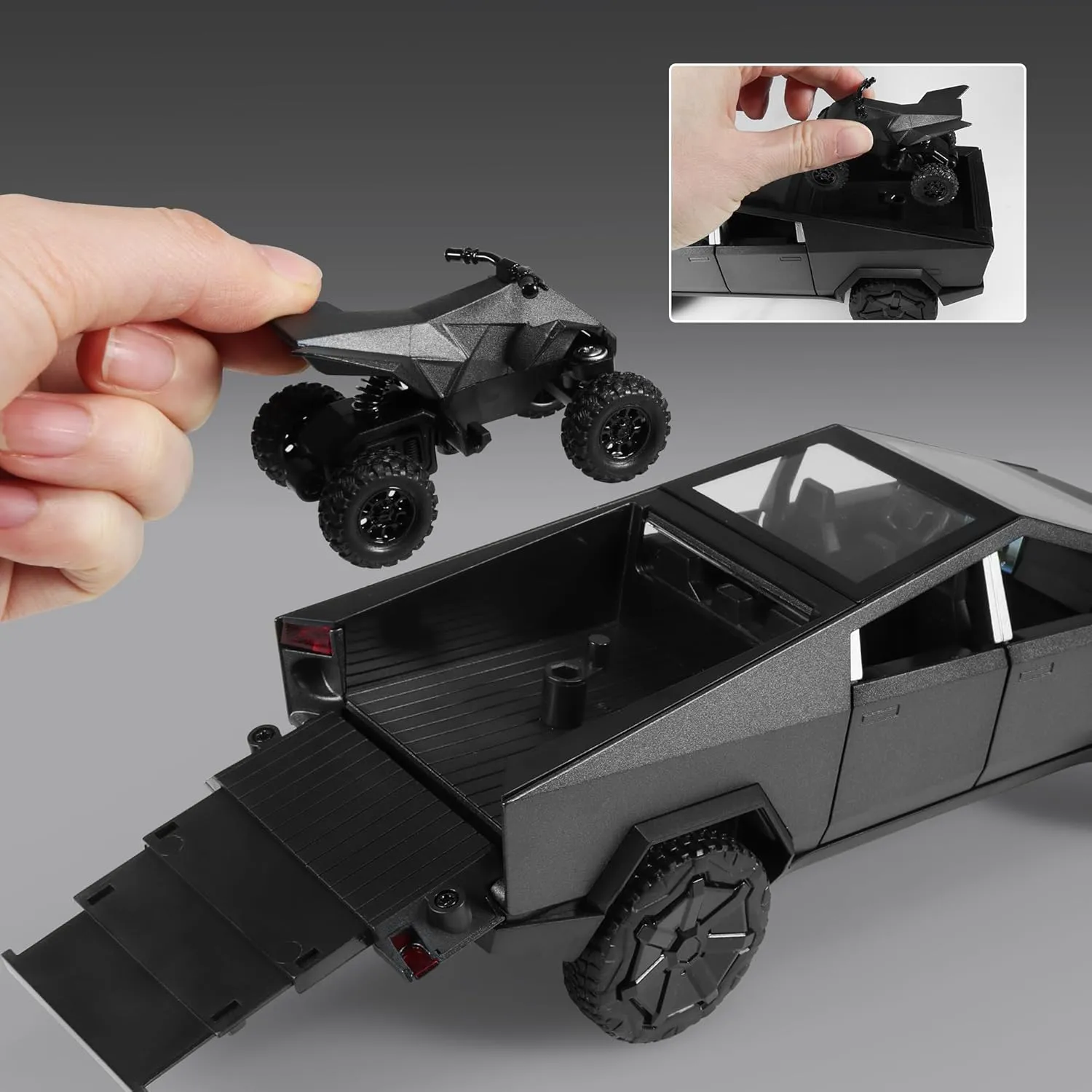 Darkgray Metal Toy Cars Model Pickup-Truck Lovers Collection Toy Trucks 1/24 swamp doggedly lethargic mat vivid impulse Diecast Cars Pickup-Truck 