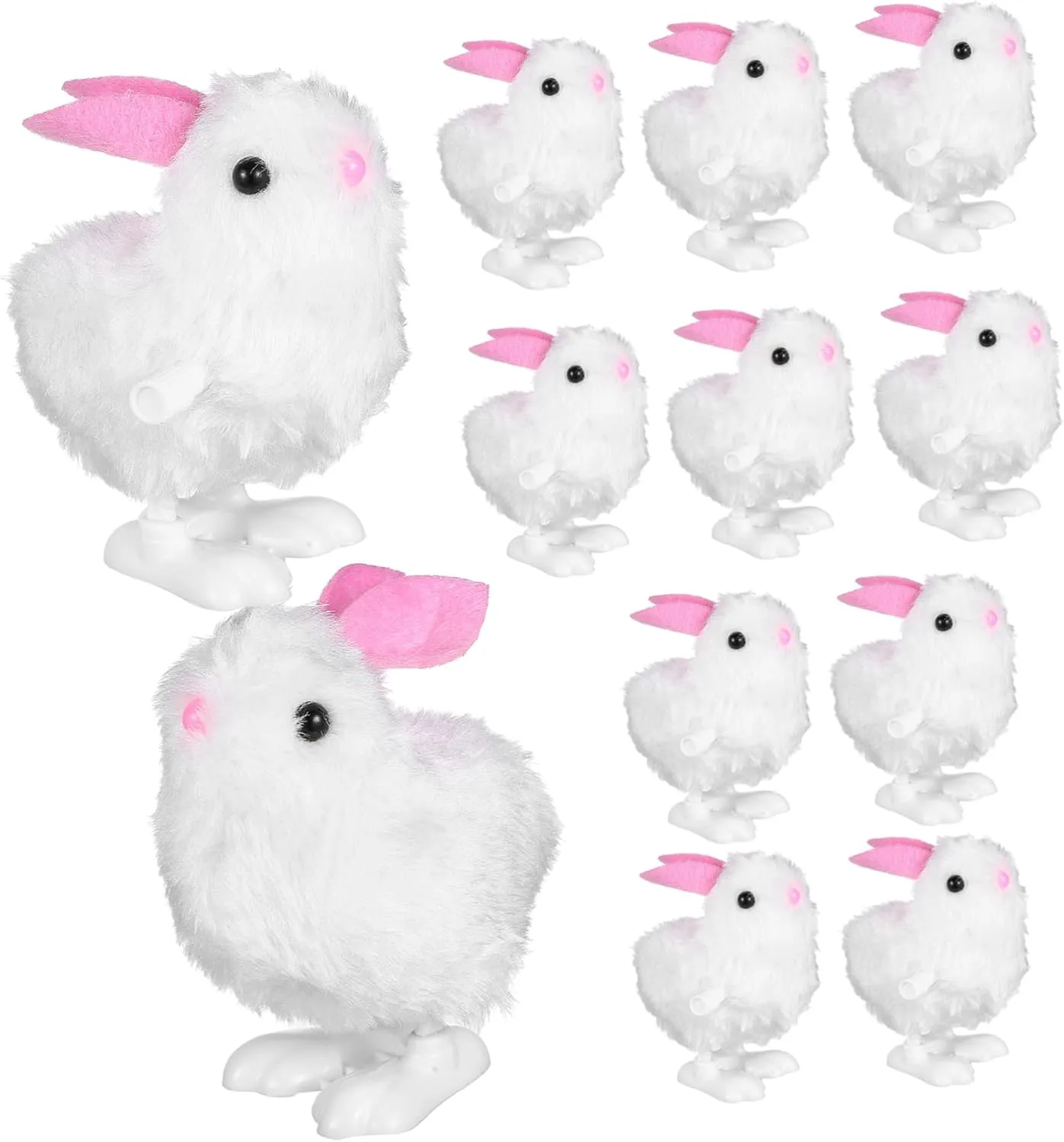decode oxide eye Plaything Adorable Party Favors Entertaining and Easy to Use 12pcs Wind-up Cartoon Toys Cute Jumping Bunnies for Boys and Girls Parties Fun Clockwork 