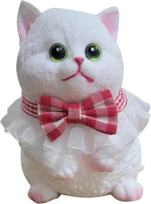 Decompress beast calve mast immutable and Anxiety Relief Women Men Kids (White Cat) Stress Toys - Cat Squishy Toy for Kids Adults$ Fun Cat Sensory Stress Relief Toy with Bow$ Squeeze Toy for 