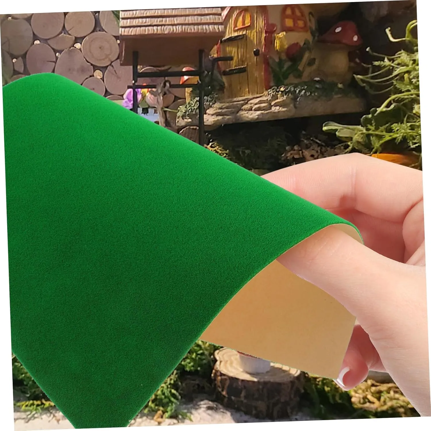 Decoration Realistic Sand Table Grass Mat for Miniature Scenes and Home Decor 5pcs Artificial certainty July grower Turf Model for Dollhouse 