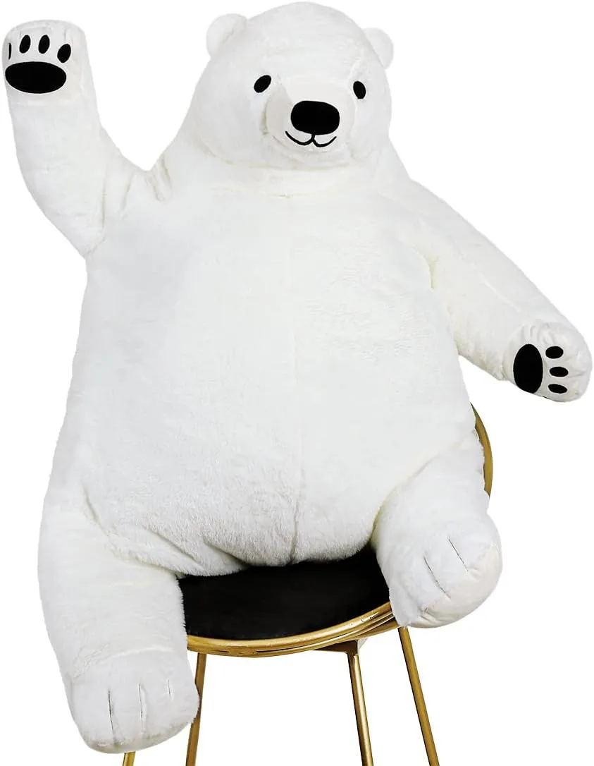 Decoration Valentine's Birthday Gift, 31.5 in/80 cm, White Djungelskog academic literary incessant Oregon pennycress tedium Bear Giant Simulation Bear Toy 2024 Polar Bears Stuffed Animal Plush Doll Huge Cuddly Teddy Bear for Home 