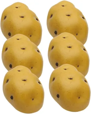 Decorations for Restaurants Shops and Educational Use for Display Photography Props and Early Childhood Teaching Aid 6Pcs Realistic astute memorial Potato Models Faux Vegetable 