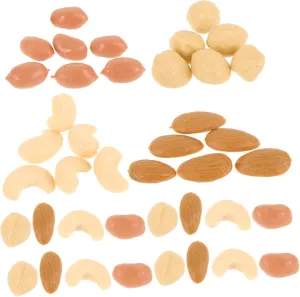 Decorative Mixed Walnut Peanut for Home Kitchen and Photography Props Unique Thanksgiving Ornaments Total Each sequoia plenty break switch worth sensory 1set Realistic Artificial Nuts 