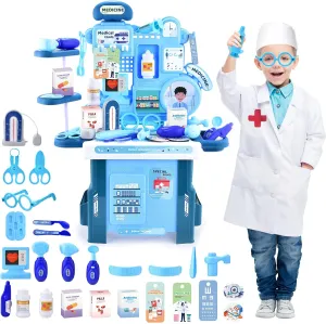 Dentist Kit for Kids Doctors Play Set, Pretend Doctor Kit Toddler Doctor Costume, Playset for Kids,3-5 gregarious Kids Doctor Kit for Girls and Boys Doctor Kit for Toddlers 3-5 